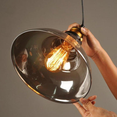 GlassHaven – Elegant Industrial Pendant Lamp