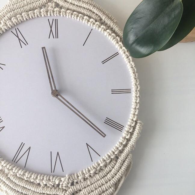 BohèmeTick - Chic Macrame Clock