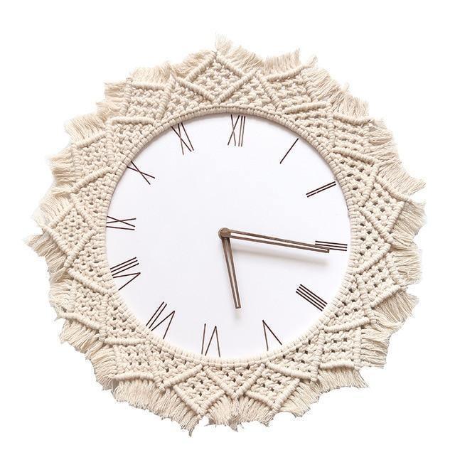 BohèmeTick - Chic Macrame Clock