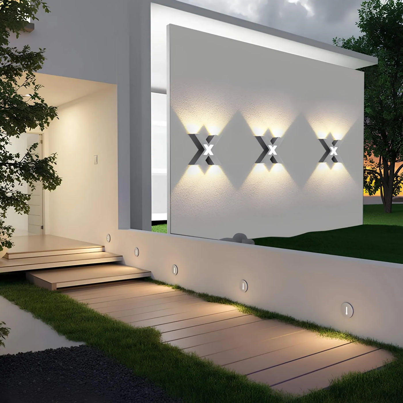 Elegant Modern Outdoor Wall Lamp - Weather Resistant LED Exterior Light