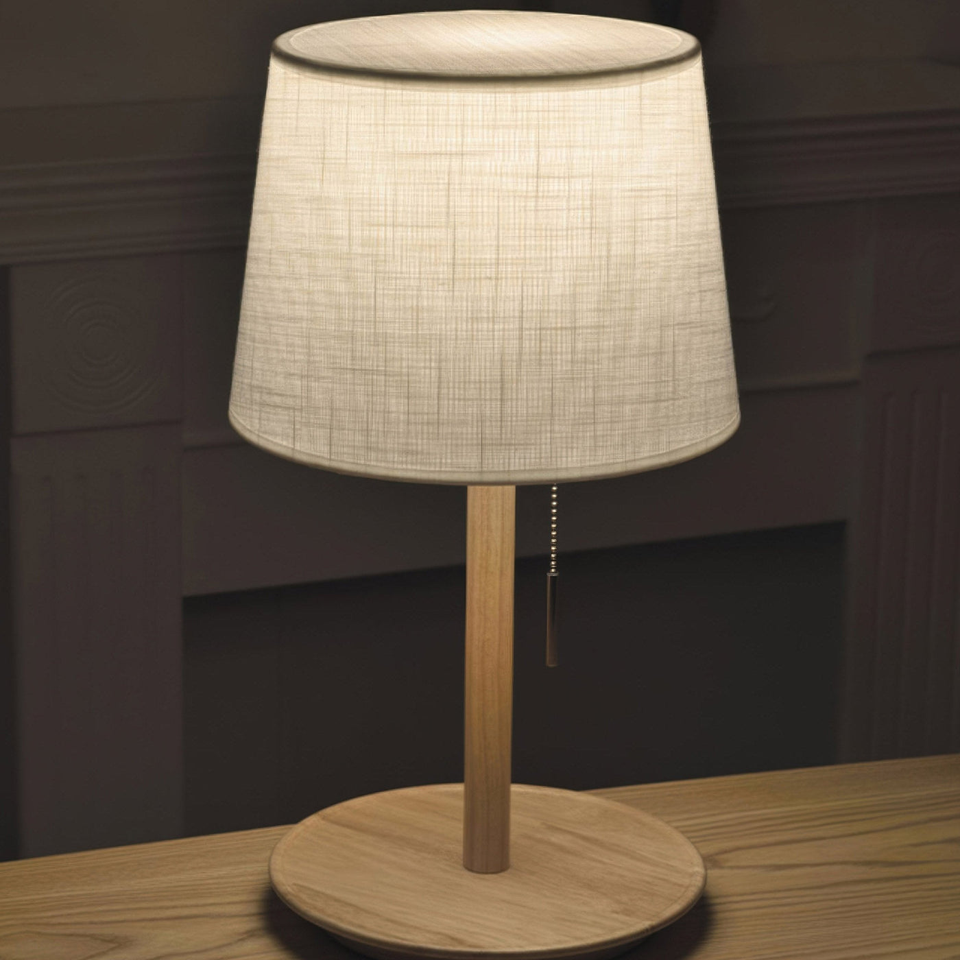 NobleGlow - Walnut & Textile Desk Lamp