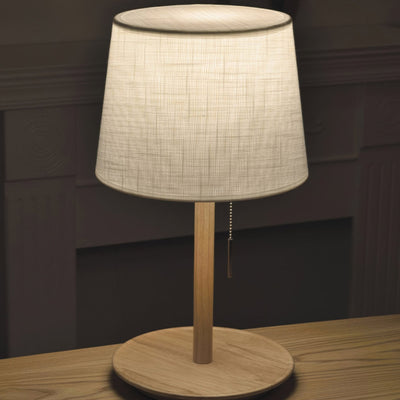 NobleGlow - Walnut & Textile Desk Lamp