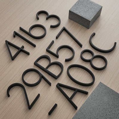 BlackSign - Contemporary Black House Numbers