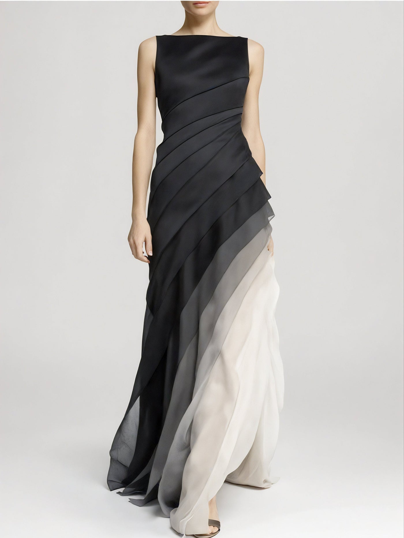 Layered Ombre Maxi Dress for Women - Elegant, Airy Design for Summer & Cocktails