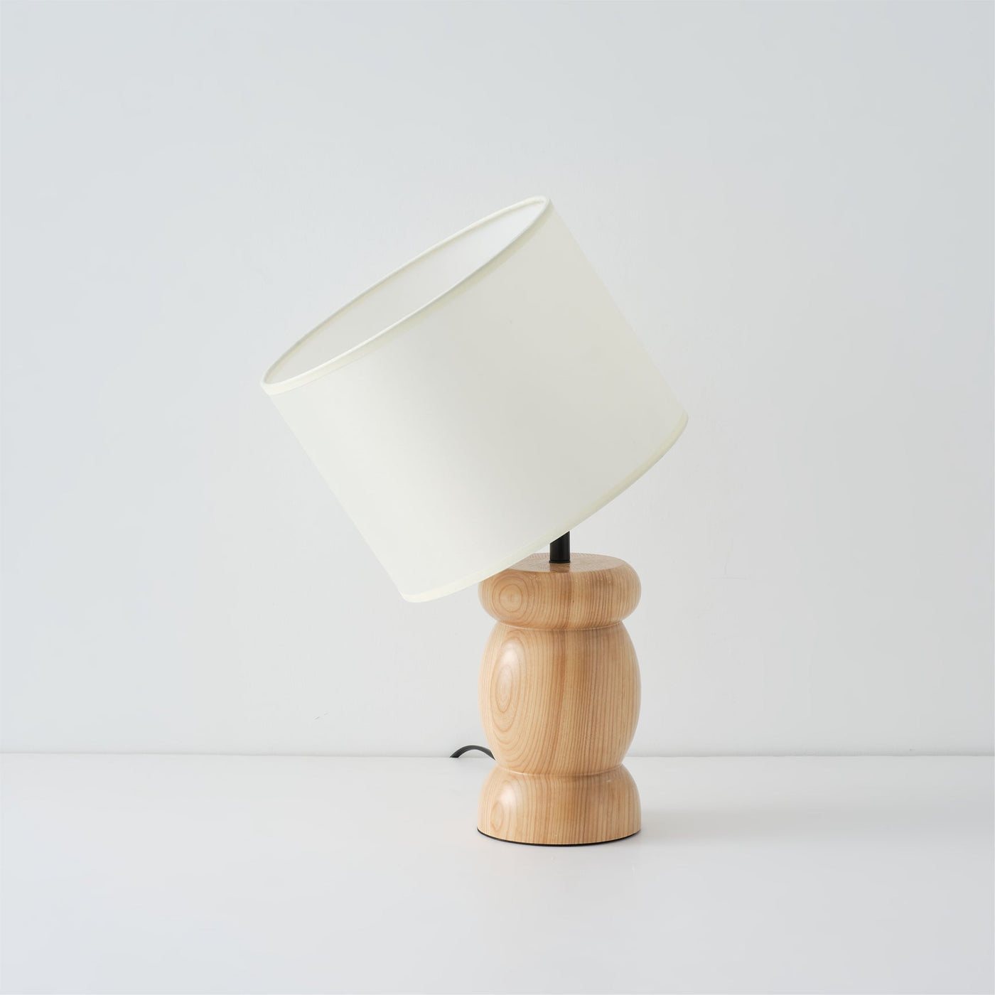 RockwoodGlow - Table Lamp with Unique Stone-Shaped Wooden Base
