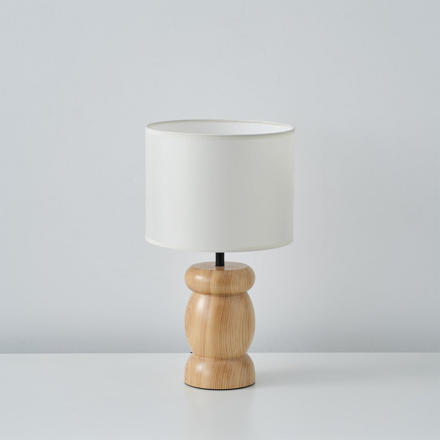 RockwoodGlow - Table Lamp with Unique Stone-Shaped Wooden Base