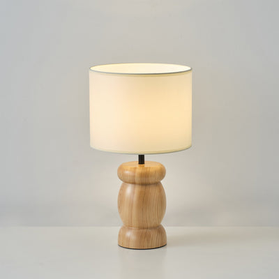 RockwoodGlow - Table Lamp with Unique Stone-Shaped Wooden Base