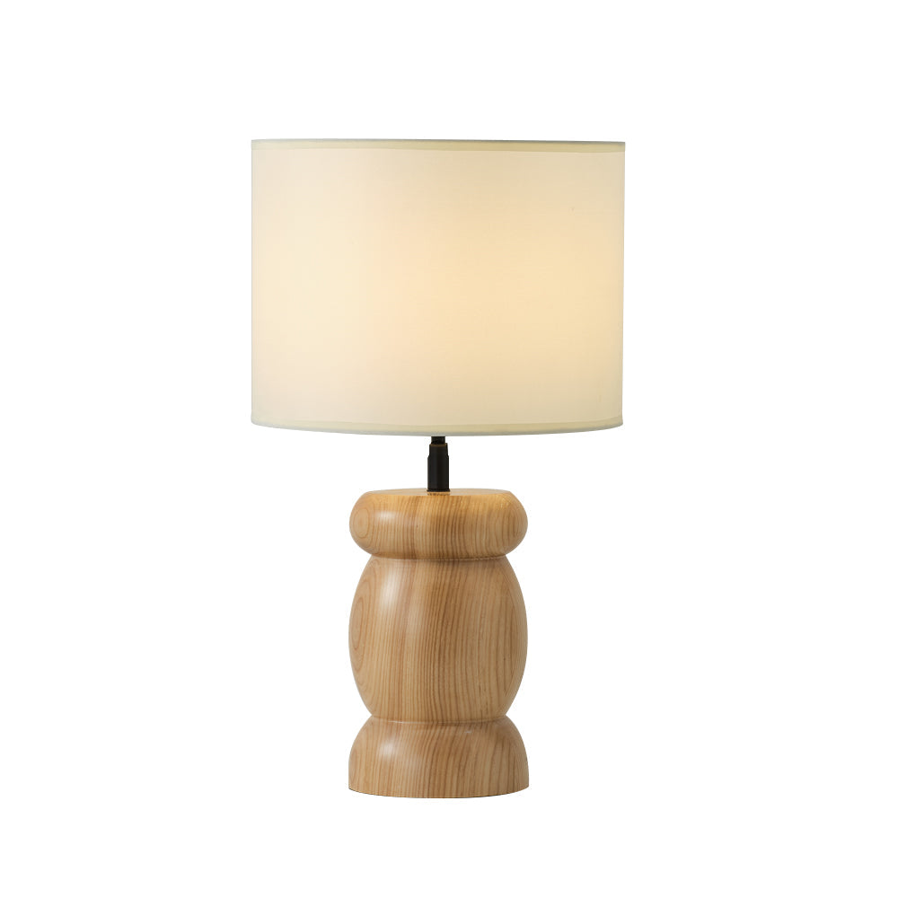 RockwoodGlow - Table Lamp with Unique Stone-Shaped Wooden Base