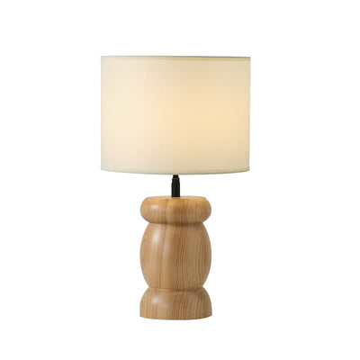 RockwoodGlow - Table Lamp with Unique Stone-Shaped Wooden Base