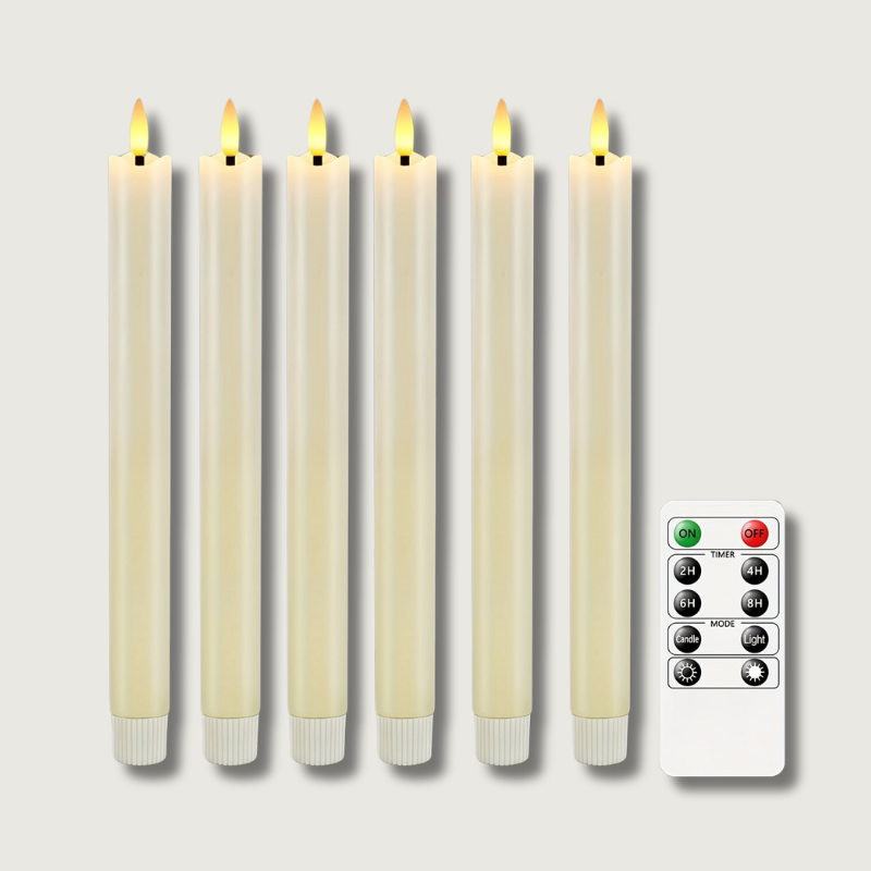 CandleLuxe – 6 LED Taper Candles with Remote for Luxurious Event Lighting