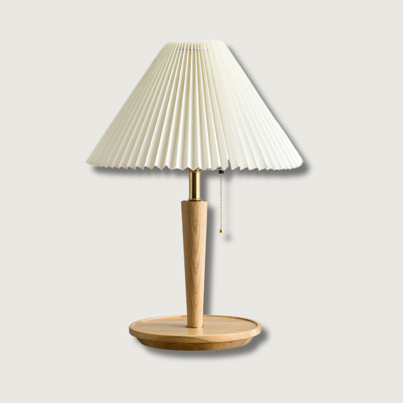GlowTimber - Classic Wooden Plissé Lamp