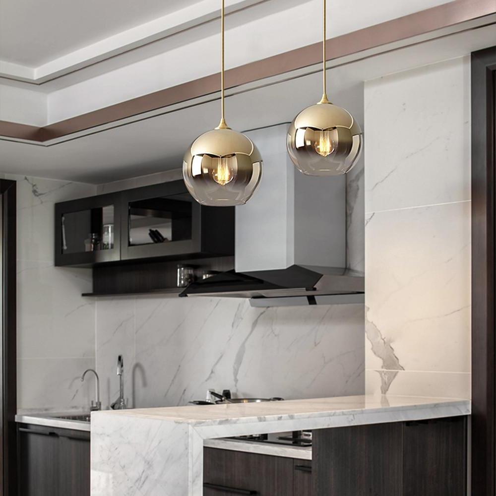CrystalSphere - Elegant Glass Globe Ceiling Lamp
