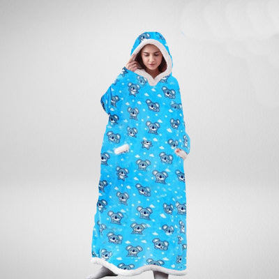 CozyHug – Oversized Hoodie Blanket with Fleece Lining